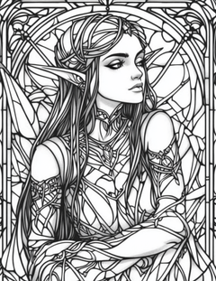 Garden Spirits: Stained Glass Fairies & Elves – Volume 1