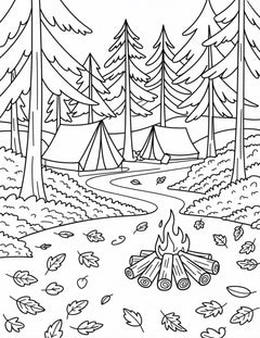 Autumn Landscapes Coloring Book – 150 Pages (Digital Download PDF)