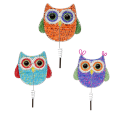 Owl Garden Stake, Asst (Set of 3)