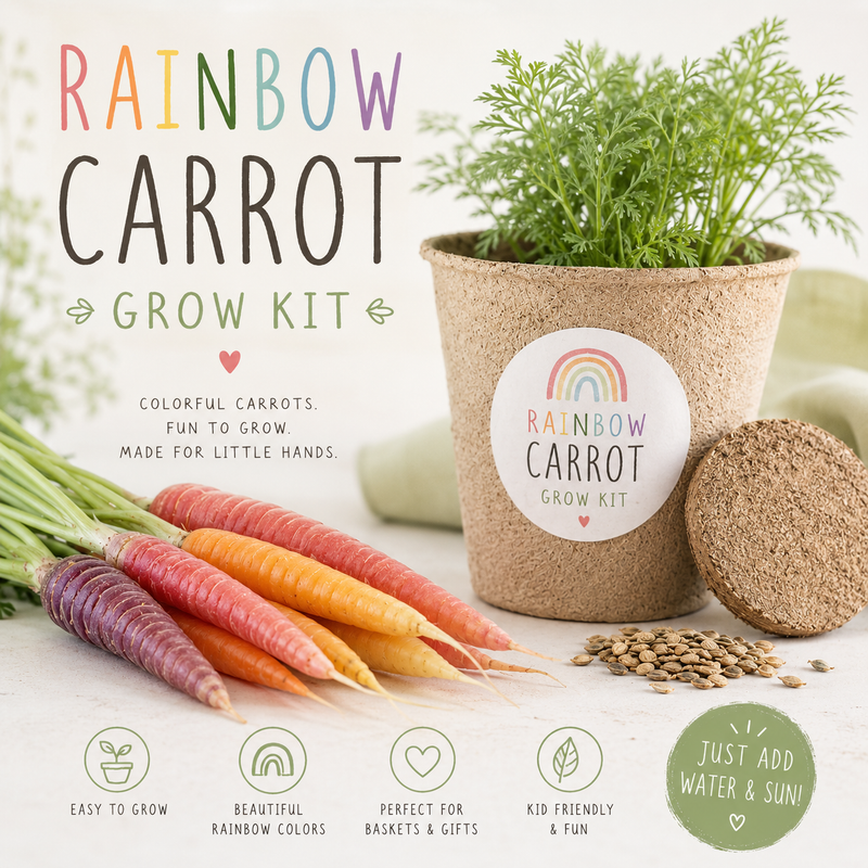 Rainbow Carrot Grow Kit
