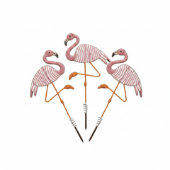 Flamingo Garden Stake, Asst (Set of 3)