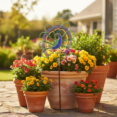 Peacock Garden Stake (Set of 3)