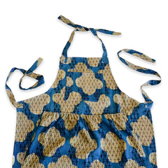 Organic Cotton Block Print Apron - Unisex Kitchen & Garden | Mali