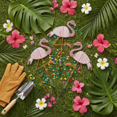 Flamingo Garden Stake, Asst (Set of 3)