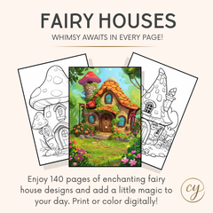 140 Enchanting Fairy Houses Coloring Pages – Printable PDF or Digital Use