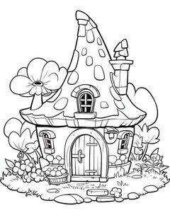 140 Enchanting Fairy Houses Coloring Pages – Printable PDF or Digital Use