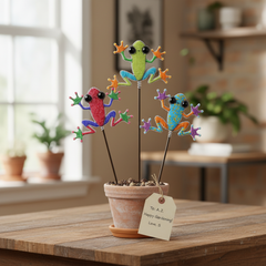 Frog Garden Stake, Asst (Set of 3)