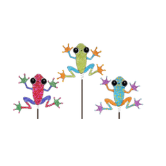 Frog Garden Stake, Asst (Set of 3)