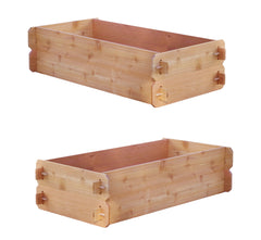 SET OF 2 Timberlane Gardens Easy Raised Garden Bed Kits. Double Deep. Select Cedar. Mortise & Tenon. 2' W x 4' L
