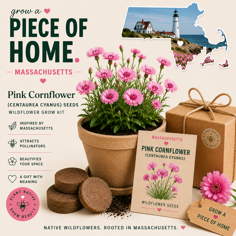 Massachusetts Pink Cornflower Grow Kit