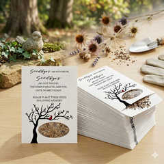 Memorial Seed Packets (25 Pack) – Wildflower or Sunflower Seeds – Funeral Favors