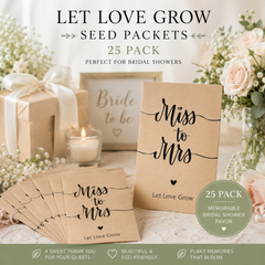 Miss to Mrs Seed Packet Favors – Set of 25