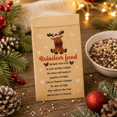 Reindeer Food Birdseed Packets – Christmas Eve Tradition – Santa’s Reindeer Treat