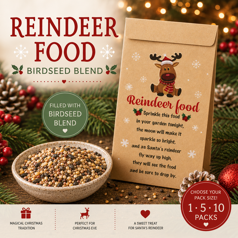 Reindeer Food Birdseed Packets – Christmas Eve Tradition – Santa’s Reindeer Treat