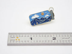 Mountain Water Bottle Enamel Pin – Sun & Clouds Outdoor Adventure Pin