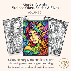 Garden Spirits: Stained Glass Fairies & Elves – Volume 2